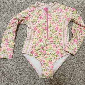 Cynthia Rowley Pink Floral Kids Rashguard